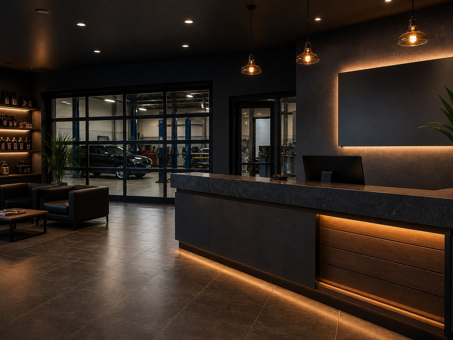 Garage service reception
